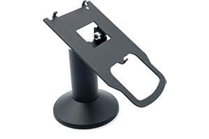 DCCStands Pax Q30 Low Swivel and Tilt Terminal Stand, Screw-in and Adhesive, Black