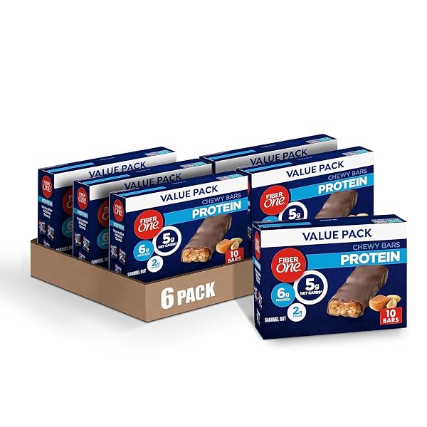 FIBER ONE CHEWY PROTEIN BARS, CARAMEL NUT, VALUE...