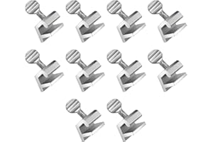 10pcs Sliding Window Safety Door Locks, Silver Window Security Guards Aluminum Stoppers Hardware for Home Glass Vertical & Ho