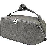 hhhouu Large PU Leather Makeup Bag with Handle, Travel Cosmetic Organizer Case, Waterproof Toiletry Bag, Portable Storage Pouch for Accessories and Brushes, Ideal Gift for Women HO-CB01