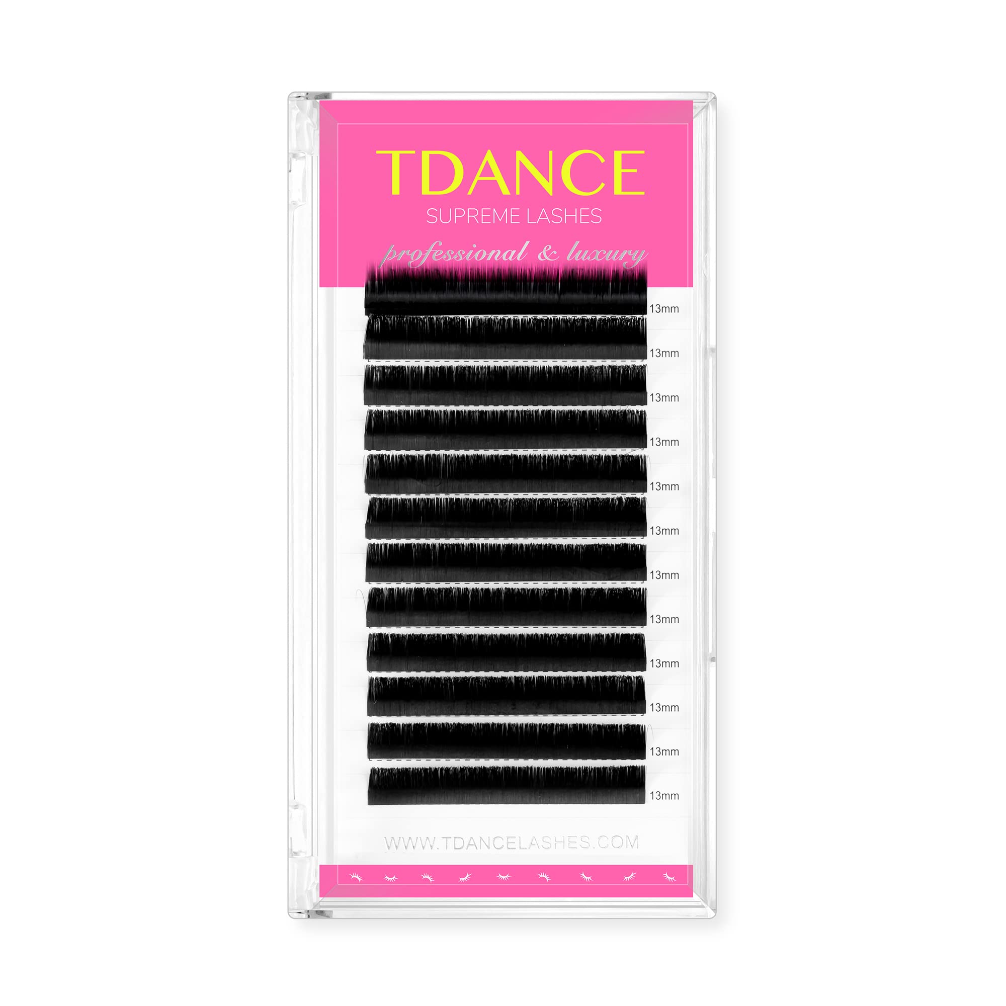 Photo 1 of TDANCE Premium D Curl 11mm Semi Permanent Individual Eyelash Extensions 0.03mm Thickness False Mink Silk Volume Lashes Extensions Professional Salon Use(D,0.03,11mm)