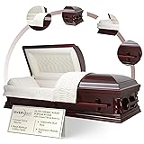 Overnight Caskets Elite Cherry Wood Funeral Casket