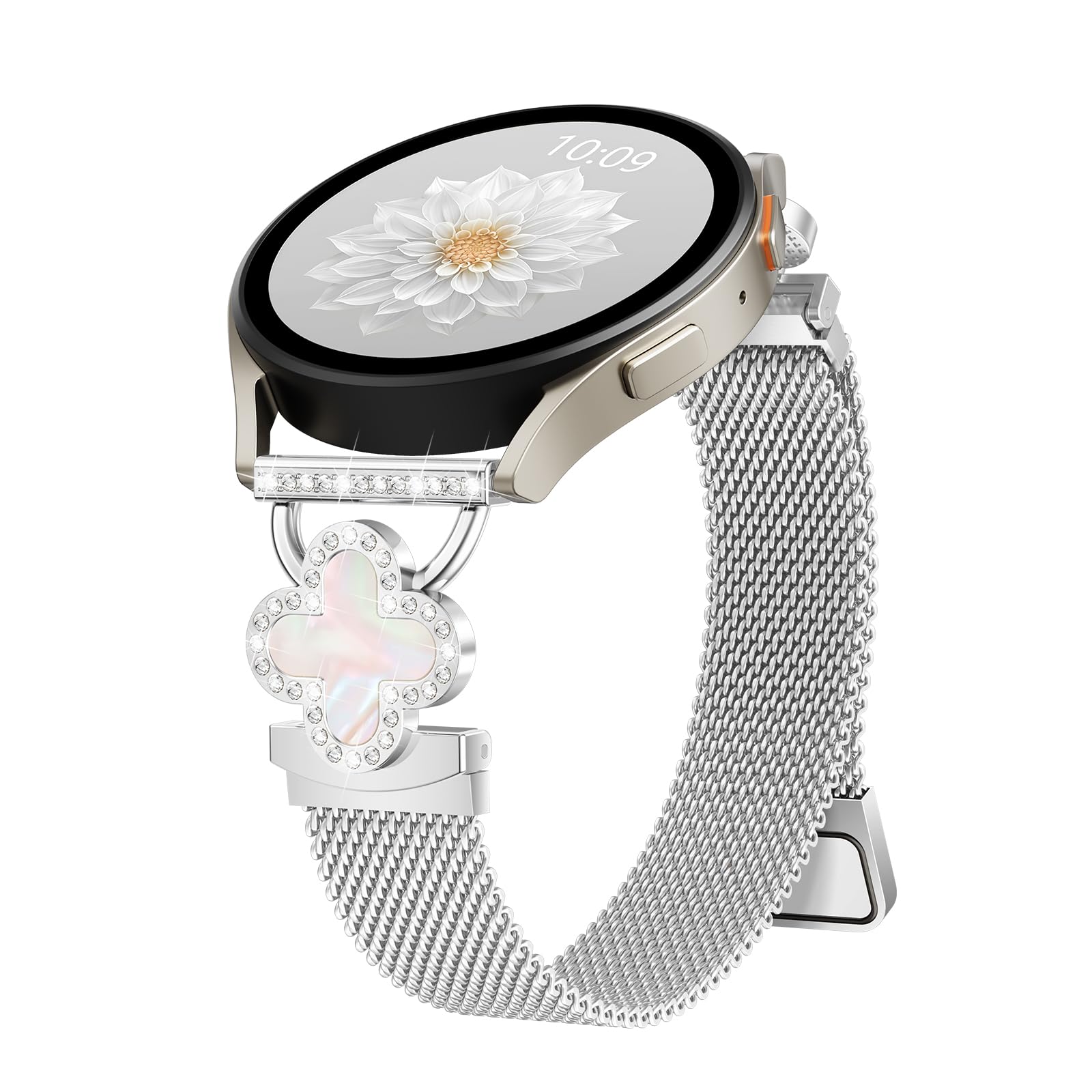 Slim Metal Bands for Samsung Galaxy Watch 7 Band 40mm 44mm,Galaxy Watch 6 5 4 FE Band/5 Pro/6 4 Classic/Active 2,20mm Milanese Magnetic Strap Dressy Wristband for Samsung Watch Bands for Women