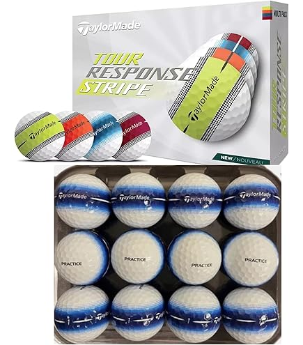 Amazon.com : TaylorMade Tour Response Stripe Golf Balls (Multi
