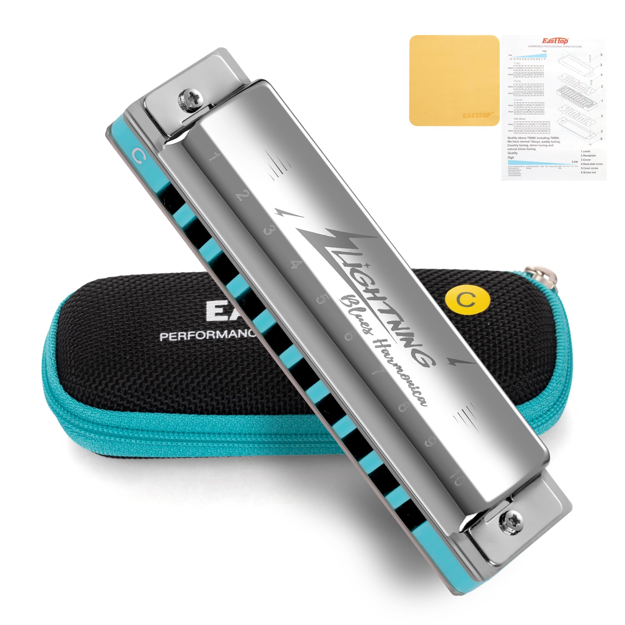 East top Harmonica, Advanced Blues Harmonica Key of