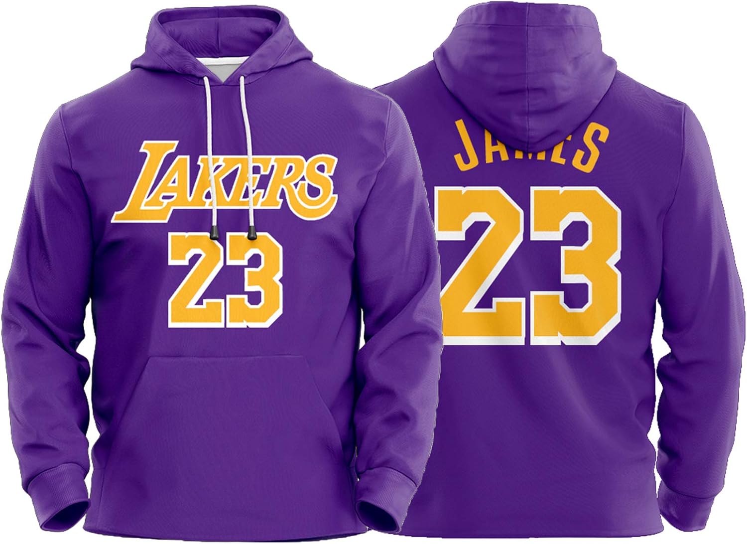 Lebron James White Hoodie,2021 New Season Lakers 23 City Edition Basketball Hoodies,Long Sleeve