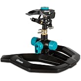 Gilmour Heavy Duty Circular Water Sprinkler, Rotating Sprinkler Head with Adjustable Spray Pattern, Lawn Sprinkler for Large Area Coverage