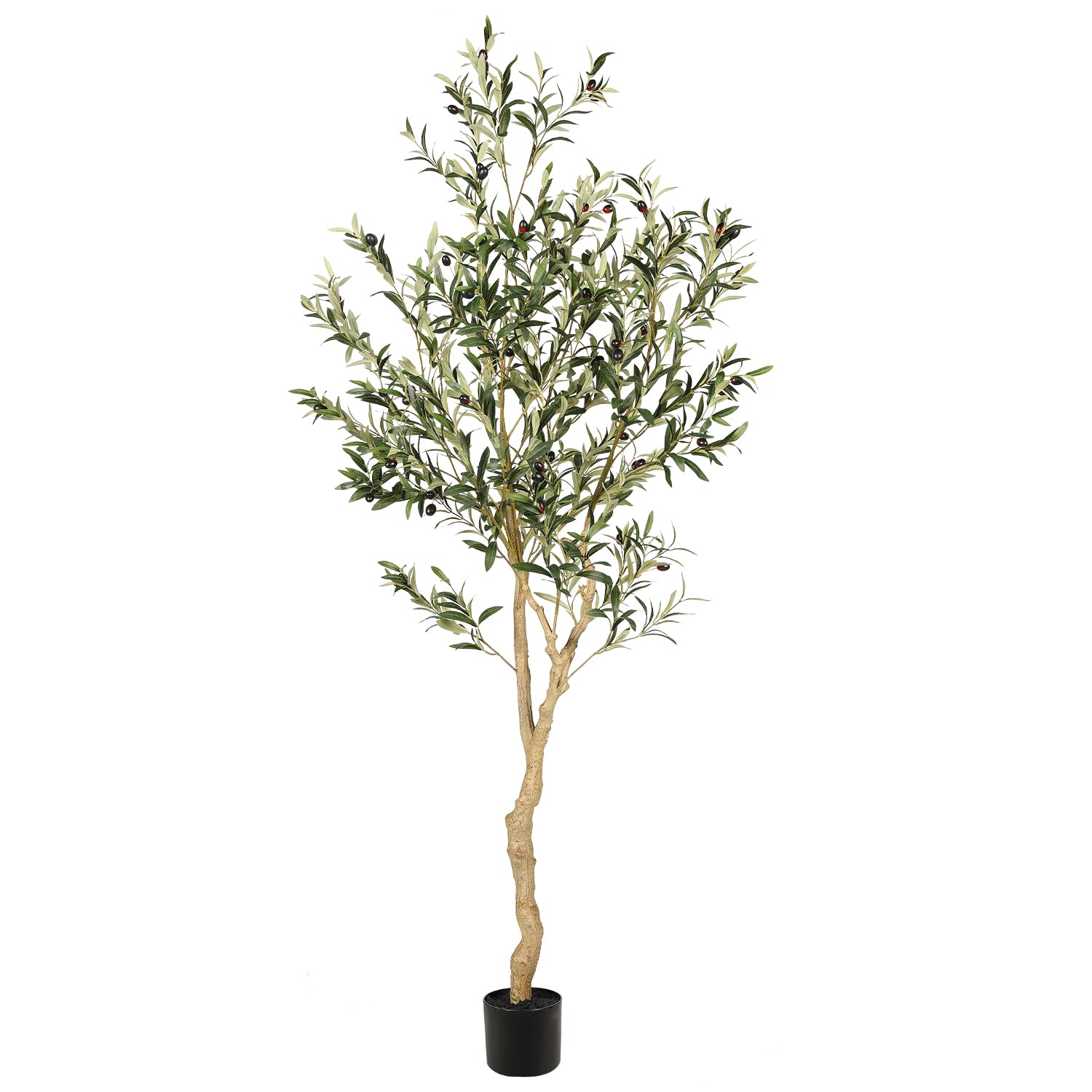 Photo 1 of Realead 6ft Faux Olive Tree, Tall Olive Tree Plants, Fake Potted Olive Silk Tree, Artificial Olive Trees for Modern Home Office Living Room Floor Decor Indoor