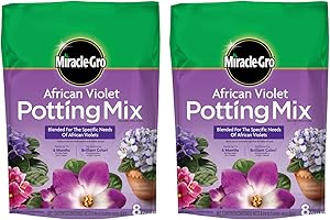 Miracle-Gro African Violet Potting Mix, 8qt, 2-Pack
