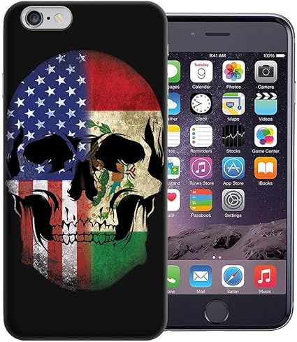 Amazon.com: for Apple iPhone 7 \u0026 iPhone 8 4.7 Inch USA Mexico Flag Skull Design TPU Gel Phone Case Cover