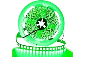 SUYOOULIN LED Light Strip, 16.4ft 600 Units SMD 5054 LEDs(5050 Upgraded), 16000LM Flexible 12V DC Waterproof IP65 Light Strips, LED Ribbon, DIY Christmas Home Kitchen Indoor Party Decoration (Green)
