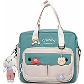 Cute Bags Kawaii Backpack Messenger Bag For School,Aesthetic Backpacks Multifunction Laptop Japanese Ita for Teen Girls Kids Lunch Totes