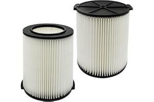FILLEDWITHLOVE VF4000 Replacement Cartridge Filter Compatible with Ridgid 72947 Wet Dry Vacs 5 to 20-Gal, 6-9 GAL HUSKY Vacuum WD5500 WD0671 RV2400A RV2600B, Craftsman 17816 Vacuum, REPLACEMENT VF4000, 2 Pack