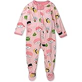 HonestBaby baby-girls Sleep & Play Footed One-piece Pajama Sleeper 100% Organic Cotton, Baby Girls