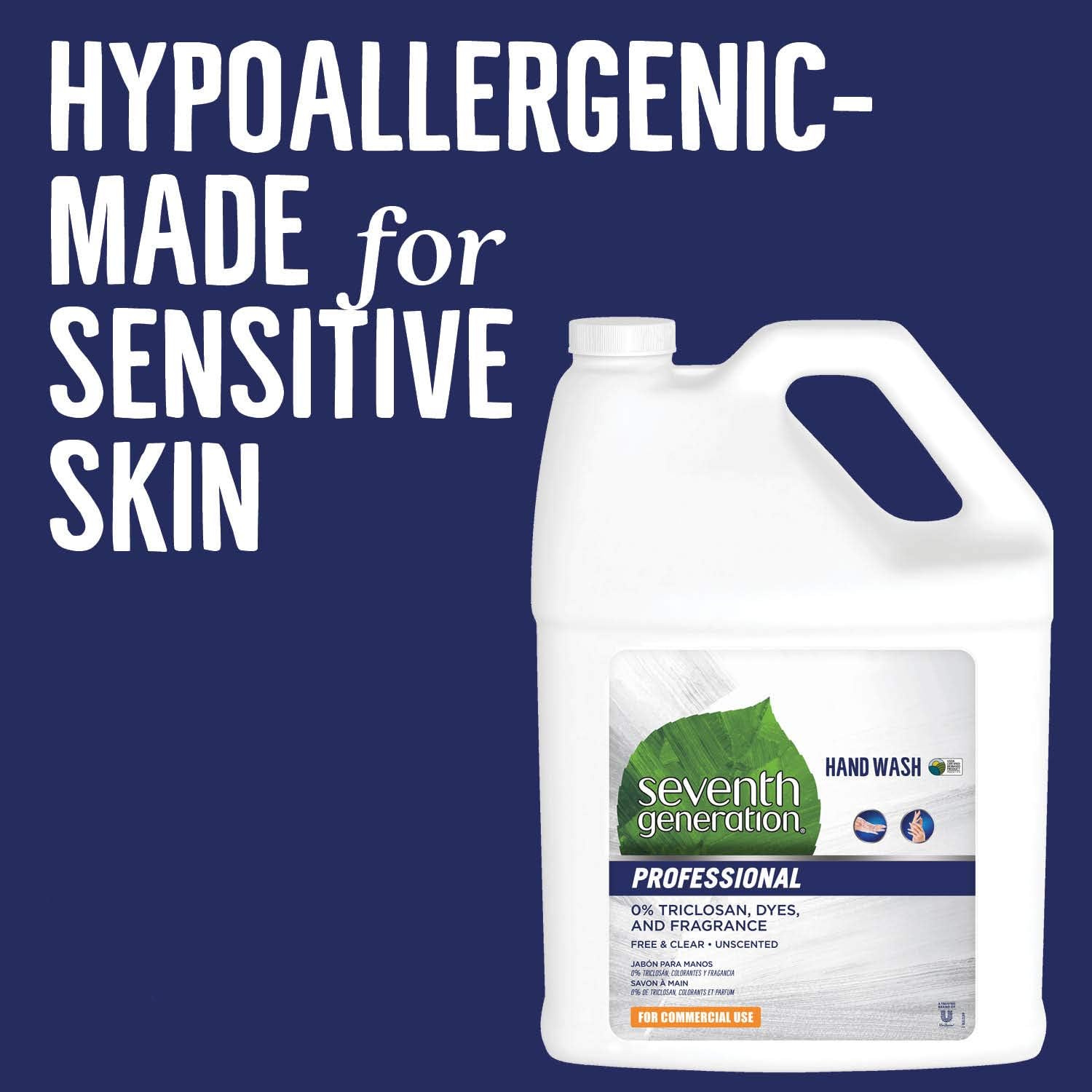 Seventh Generation Professional Liquid Hand Wash Soap Refill, Free & Clear, Unscented, 128 Fl Oz (Pack of 2): Health & Personal Care
