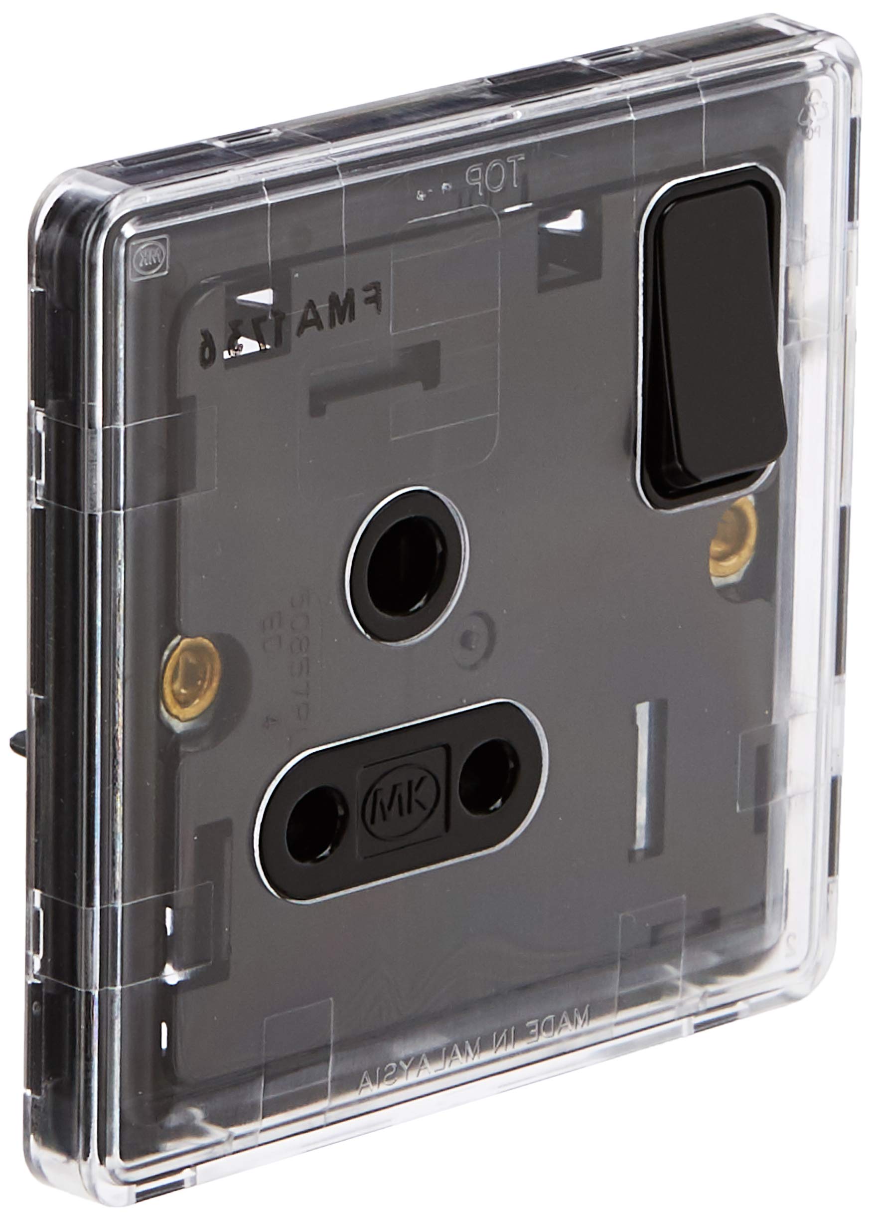 MK Dimensions 1 Gang 5A DP Switch Socket Black Module