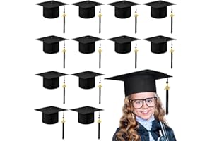 Berlune Child Size 2025 Preschool Grad Caps Bulk Kindergarten Graduation Cap Grad Hats with Metal 2025 Tassel for Preschool