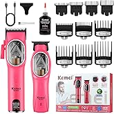 KEMEI Professional Hair Clippers Set for Men, Electric Clippers Kit and Trimmers Set, Cordless Haircut Clippers, Rechargeable Hair Cutting Tools with LED Display, Gifts for Men