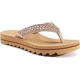 KuaiLu Women's Arch Support Orthotic Flip Flop Sandals