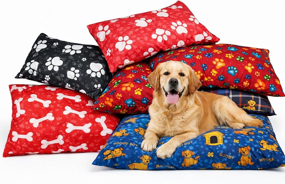 E4Emporium XL Dog Bed Cushion 150x100 cm with Washable Zip Cover