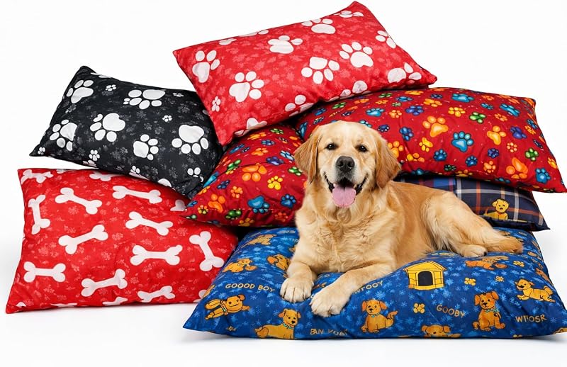 E4Emporium XL Dog Bed Cushion 150x100 cm with Washable Zip Cover