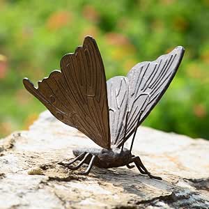 SPI Home Gartenfigur Schmetterling – Aus Aluminium, Für Außenbereich, Dekorative Standfigur