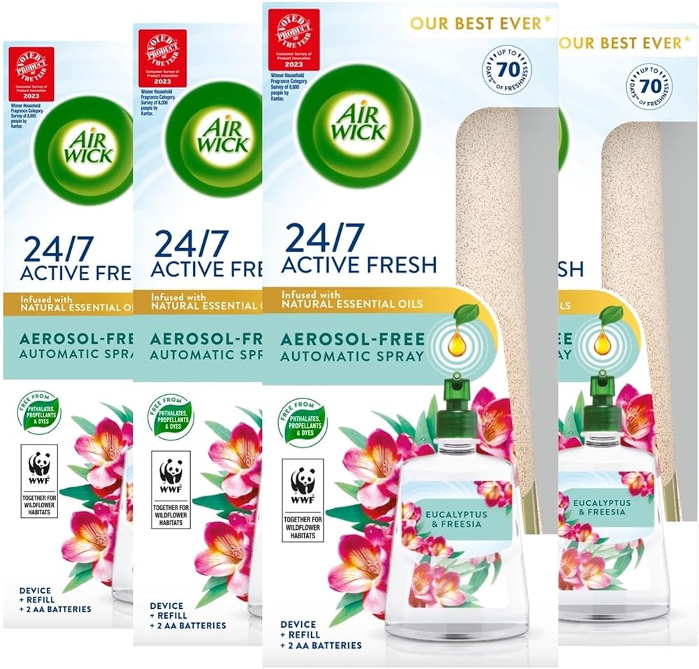 Air Wick 24/7 Aerosol-Free Automatic Air Freshener Fresh Spring Oasis Kit 228ml