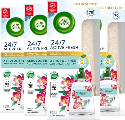 Air Wick 24/7 Aerosol-Free Automatic Air Freshener Fresh Spring Oasis Kit 228ml