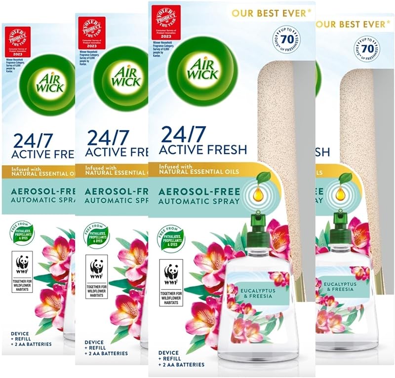 Air Wick 24/7 Aerosol-Free Automatic Air Freshener Fresh Spring Oasis Kit 228ml
