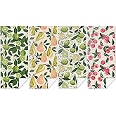 4 Pack Towels for Bathroom, Beach Towel, Microfiber Lightweight Beach Towels Oversized, Towel Accessories Vacation Necessities for Pool Swim Camping Travel Bath Spa Christmas 32x71 IN, Lemons Apple