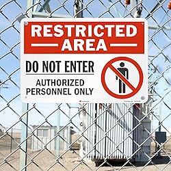 SmartSign 12" x 18" 'Restricted Area Do Not