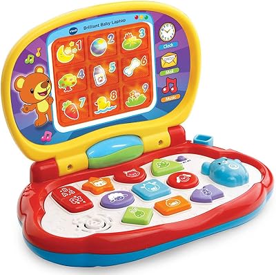 VTech Baby Laptop English Preschool Learning Toy with Songs Shapes Colors