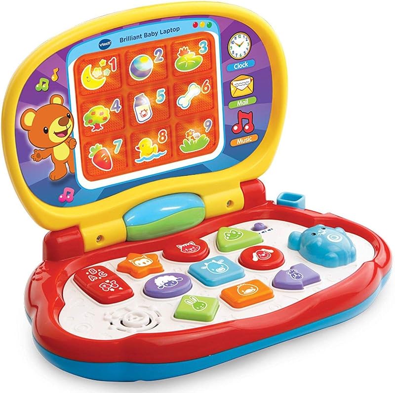 VTech Baby Laptop English Preschool Learning Toy with Songs Shapes Colors