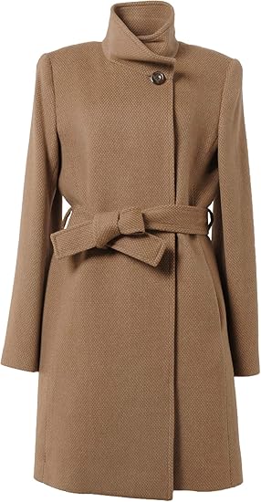 Amazon 株式会社 三京商会 Sankyo Shokai カシミヤ スタンドカラー レディース ロングコート ベルト付き 日本製 コート ジャケット 通販