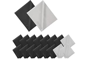 ABLETHE 18 Pack Premium Microfiber Cleaning Cloths for Glasses, Glasses Cleaning Cloth for Cleaning Lenses, Screens, Cameras, Cell Phone, Eyeglasses, LCD TV Screens, Tablets and More
