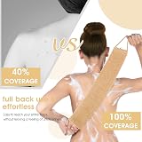 COMNICO Exfoliating Body Scrubber 2pcs, Natural Loofah Bath Set view 3
