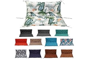 YIMORIA Porch Swing Cushion, Swing Cushions for Outdoor Furniture with Backrest, 2-3 Seater Thickened Outdoor Swing Cushions for Porch, Patio, Outdoor and Garden (Hawaii,60 * 40 in)