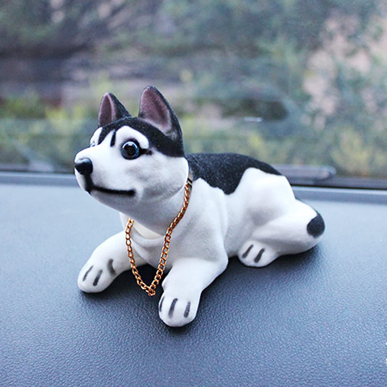 Jadeshay Bobble Head Labrador,Nodding Dog Car Decoration Emulation Dog Bobbleheads Cute Shaking Head Dog Dashboard Decoration,for Car Interior Home Office Desktop Ornaments,Car Doll Resin