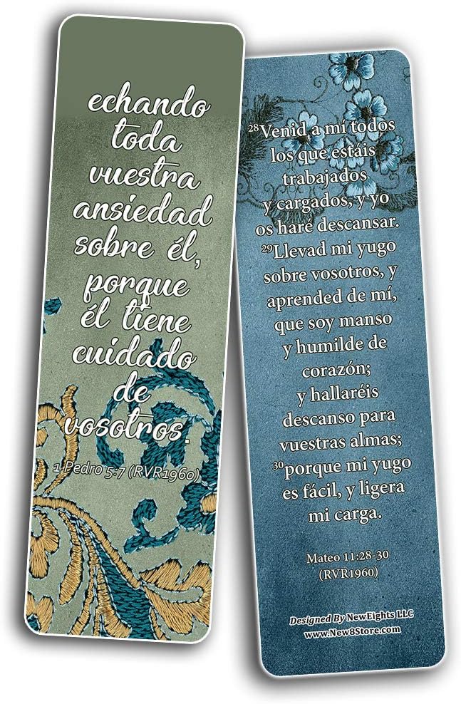Spanish Vintage Favorite Scriptures Bookmarks for Women (30-Pack), Variety Handy Spanish Scriptures - Image 5