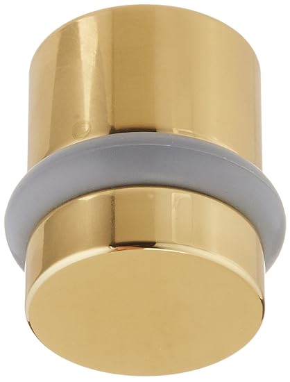 Baldwin 4505030 Universal Floor Bumper Door Stop Polished Brass