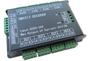 High Power 24 Channel 3A/CH DMX512 Controller Led Decoder Dimmer for Project