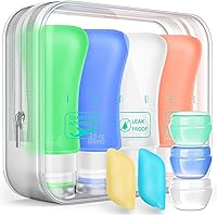 Silicone Travel Bottles Set,Leak Proof Travel Size container For Toiletries,Leak Proof Silicone Travel Accessories And…