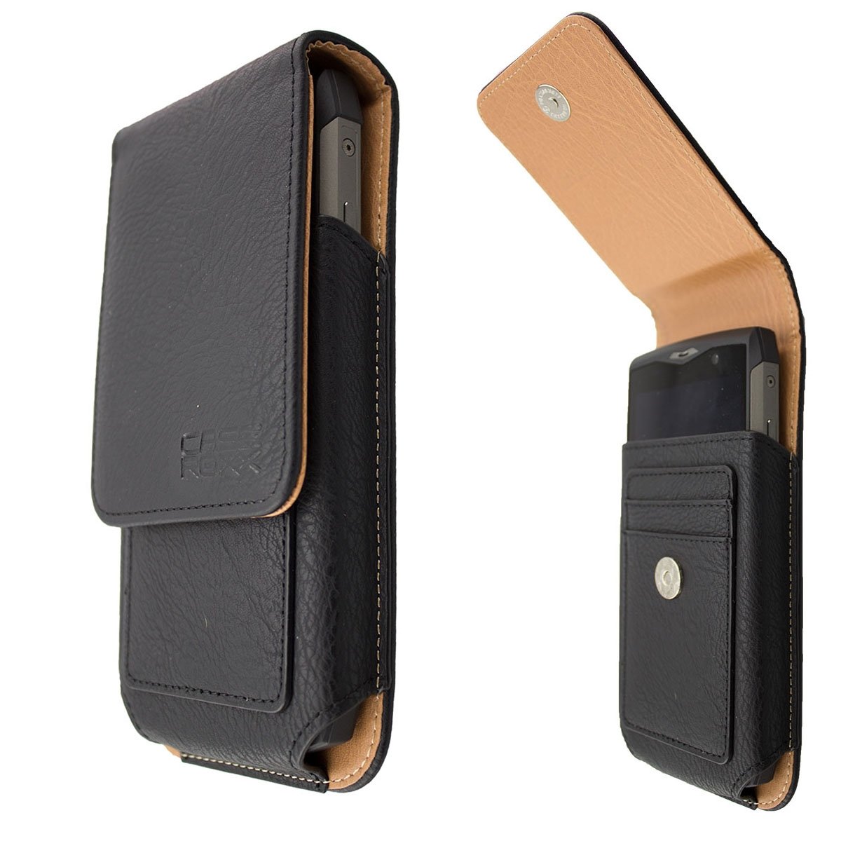 caseroxx Outdoor Case for Blackview BV5800 / BV5800 Pro made of real leather with belt-clip in black