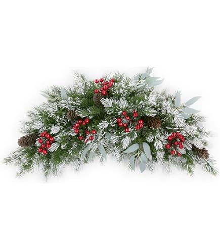 Amazon.com: CITYES Christmas Swag Decoration Floral Swag with