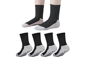 EPEIUS Kids Grip Soccer Socks Toddler Boys Non Slip Socks Cushioned Athletic Sock For Girls Youth Football 4T-14 Years