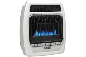Dyna-Glo BFSS10LPT-2P 10,000 BTU Liquid Propane Blue Flame Thermostatic Vent Free Wall Heater, White