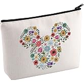 KUIYAI Flower And Garden Festival Makeup Bag Epcot Festival Toiletry Bag Floral Mouse Head Gift Kingdom Family Trip Gift (MouseFlowerMup)