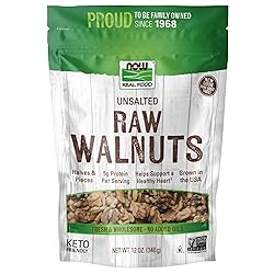 NOW Foods, Walnuts, Raw and Unsalted, Halves and