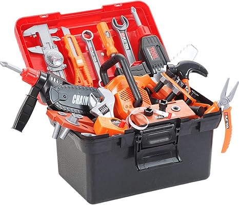 Amazon Co Jp 修理キット ままごと遊び 工具おもちゃセット 作業道具 大工さんセット 電動ドリル 組み立て 工具箱 知育玩具 工具セット ツールおもちゃ おままごと おもちゃ 子供向け 男の子 43pcs ホーム キッチン