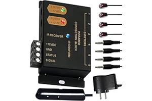 DEMAO ir Repeater Kit ，ir Extender ，Infrared Repeater System Kit Remote Controls Home Theater Out of Sight .Control 1 DMIR0106TA Ir Repearter Kit